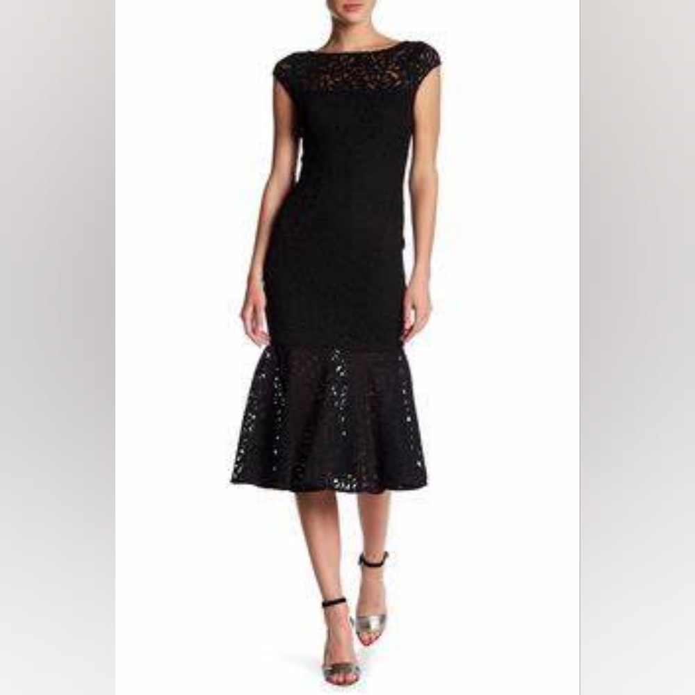 NWT, Jay Godfrey Illusion Lace Cap Sleeve Dress